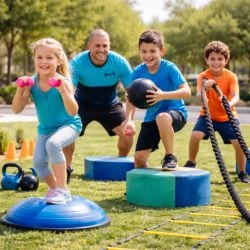 Functional Fitness with youth exercising